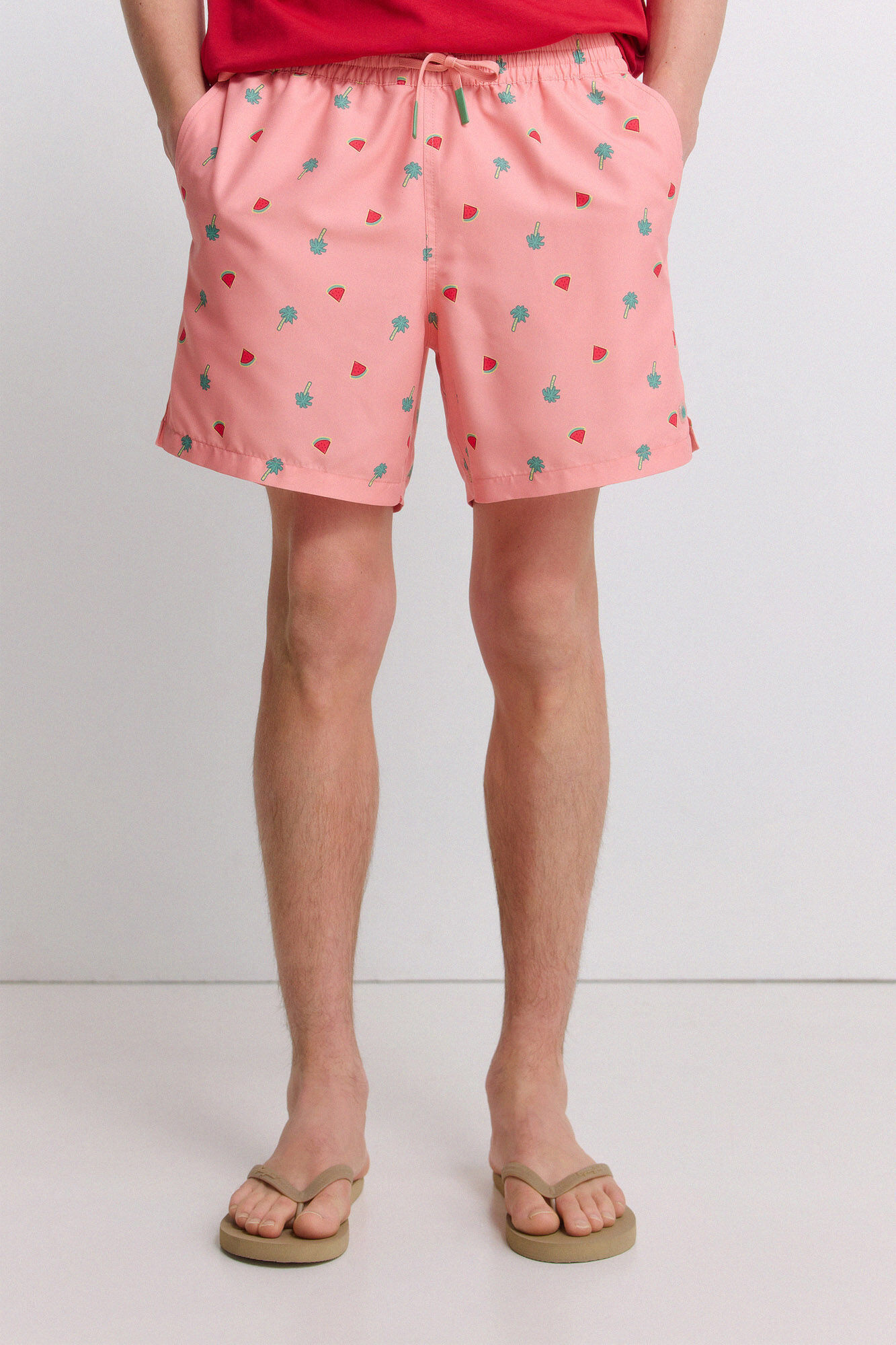 Springfield Ba&ntilde;ador estampado sand&iacute;as y palmeras