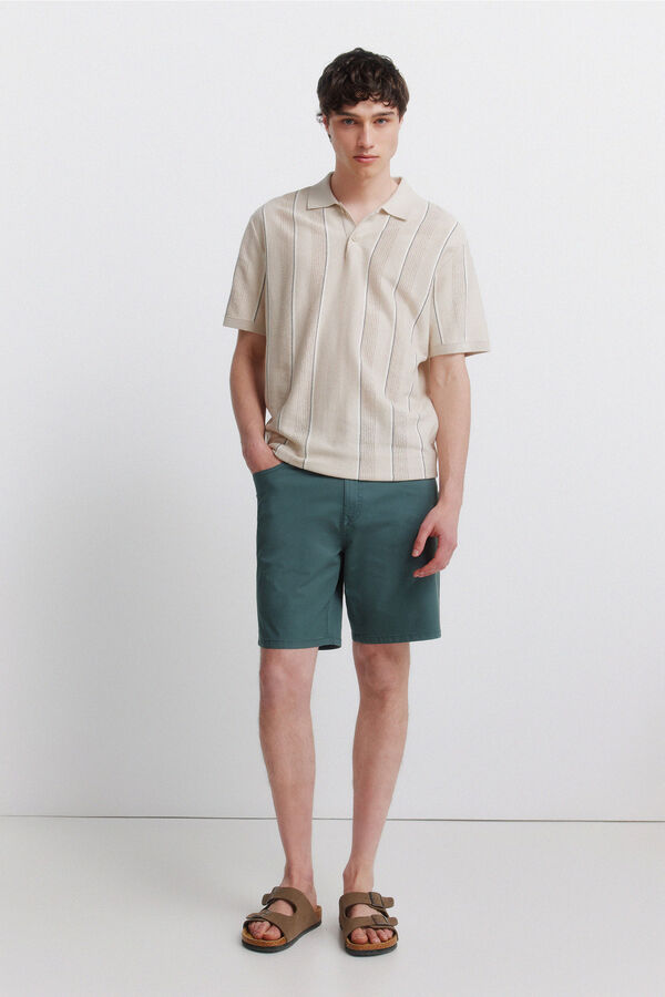 Springfield Bermudas leve 5 bolsos lavagem regular fit azul