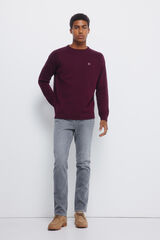 Springfield Calça jeans cinza slim fit com lavagem média cinzento