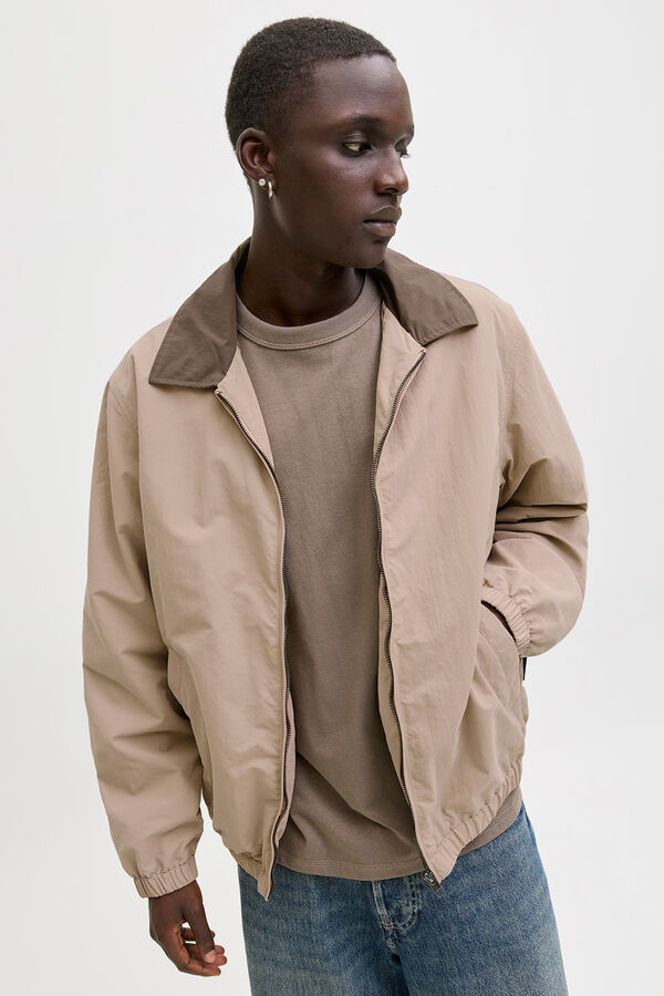 Jack & Jones Jaqueta curta com barra franzida cru