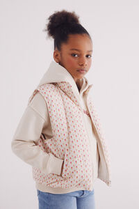 Springfield Kids Colete acolchoado estampado de menina
