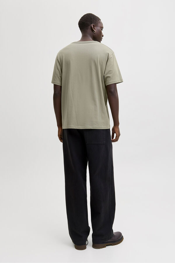 Jack & Jones camiseta b&aacute;sica e descontra&iacute;da cinzento