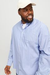 Jack & Jones PLUS Camisa Oxford de manga comprida azul