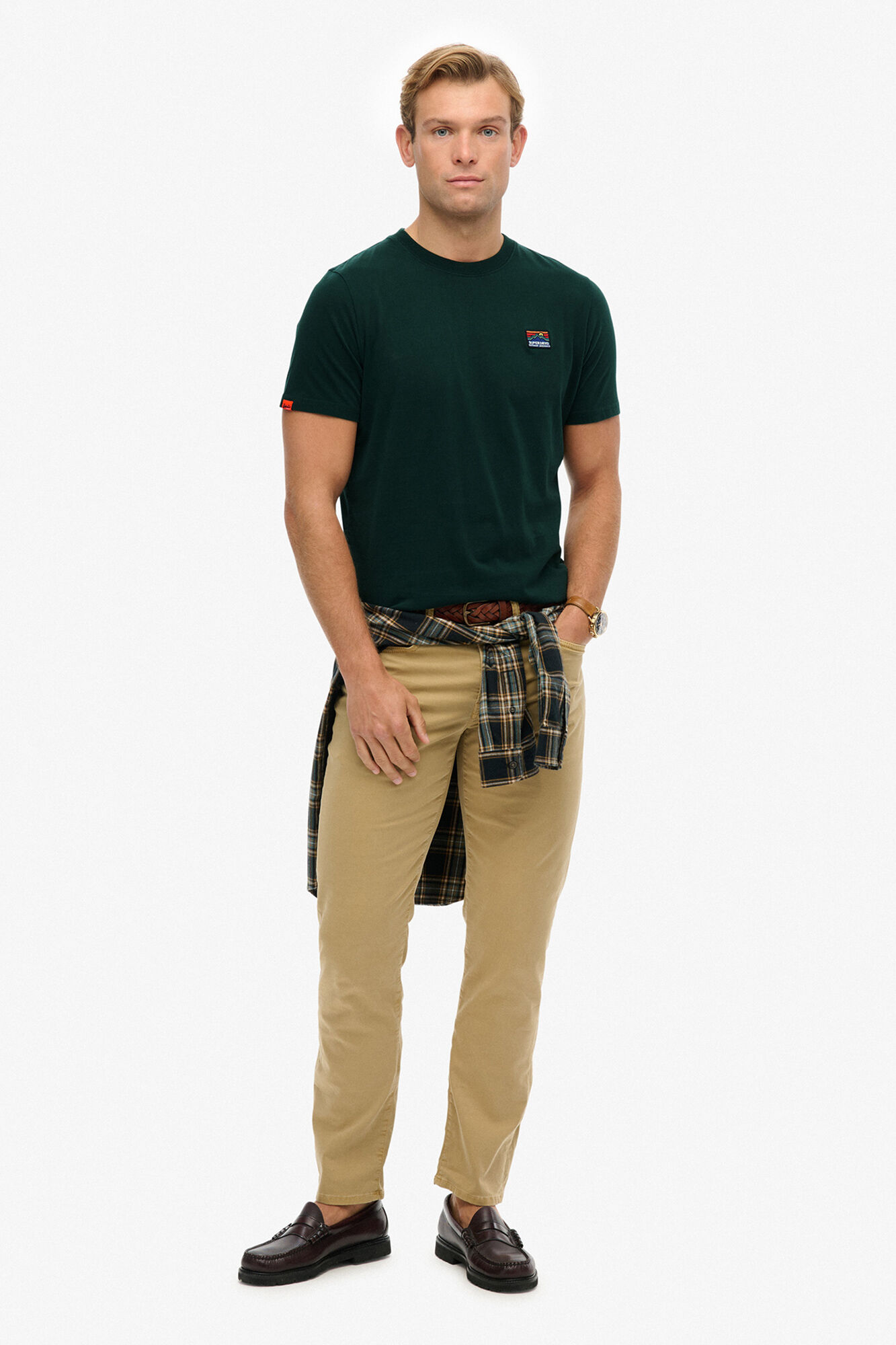 Superdry Camiseta de manga corta con cuello redondo de canal&eacute;