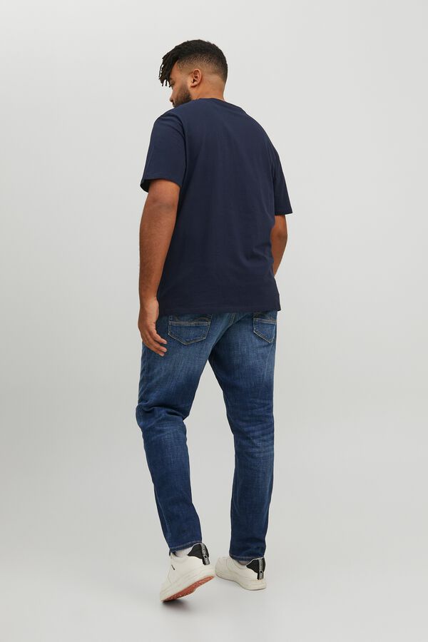 Jack & Jones PLUS T-shirt estampada de manga curta azul