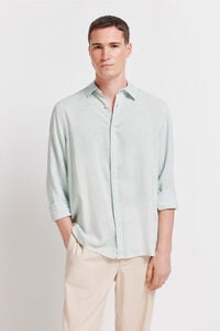Springfield Camisa fil a fil em linho e viscose