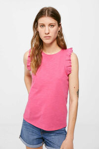 Springfield T-shirt Folhos Bordado Suíço Cava lilás
