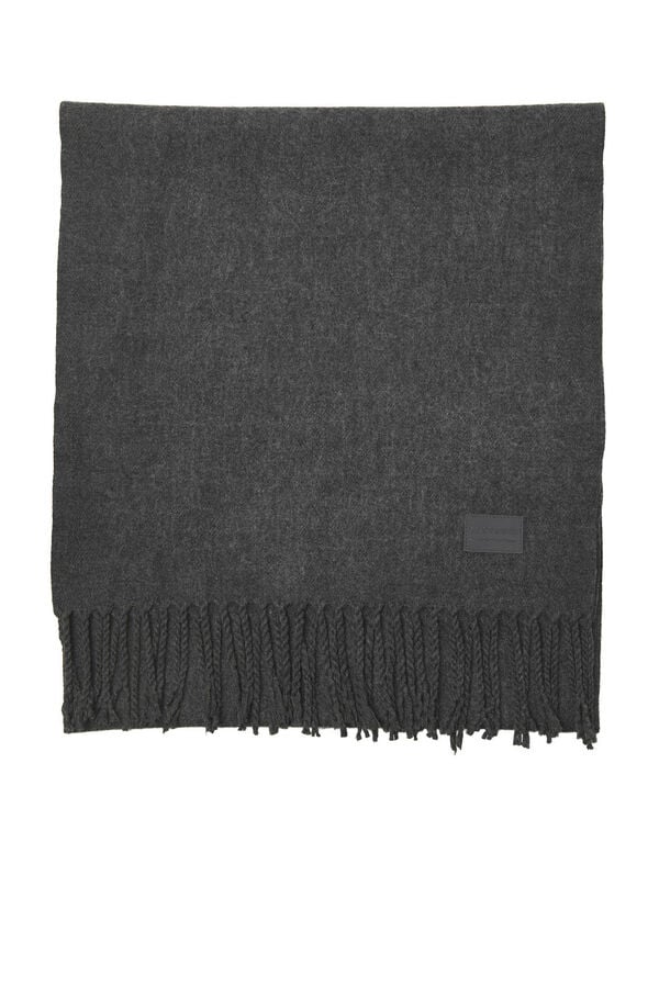 Jack & Jones cachecol franjado cinzento