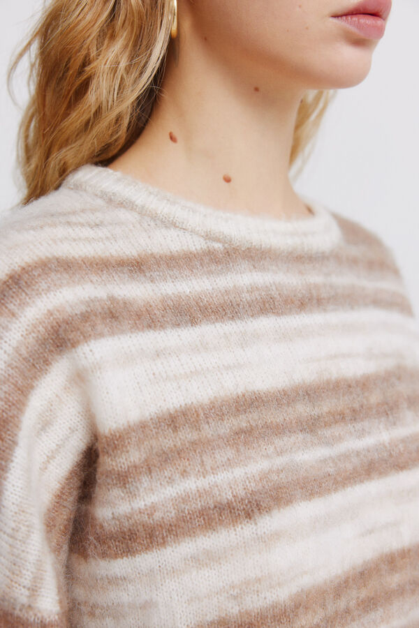 Springfield Camisola riscas degradadas cru