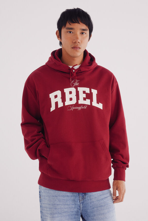 Springfield Sweatshirt com capuz Rbel  vermelho