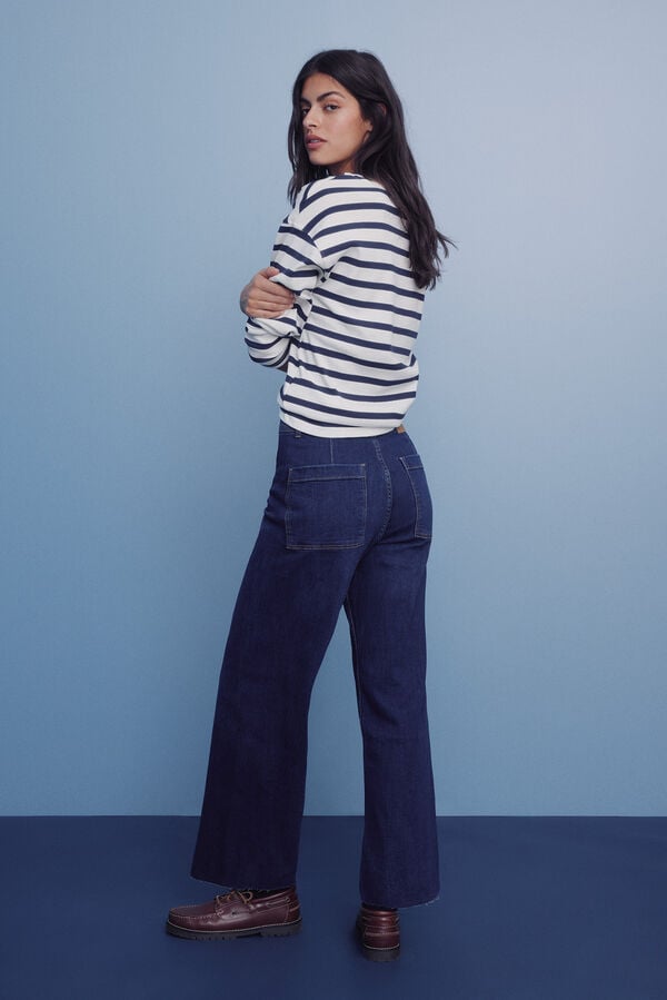 Springfield Calça jeans de marinheiro azul