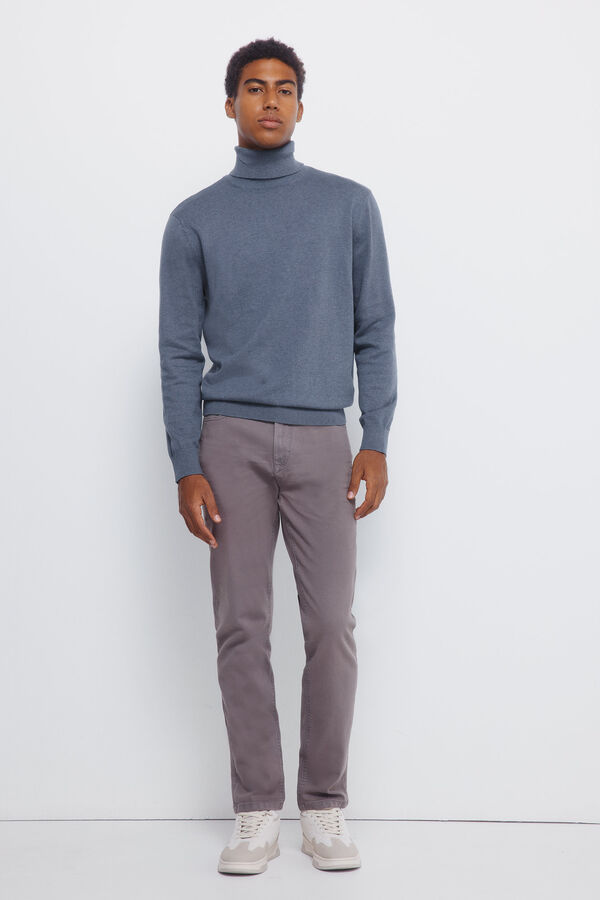 Springfield Camisola básico de gola azul