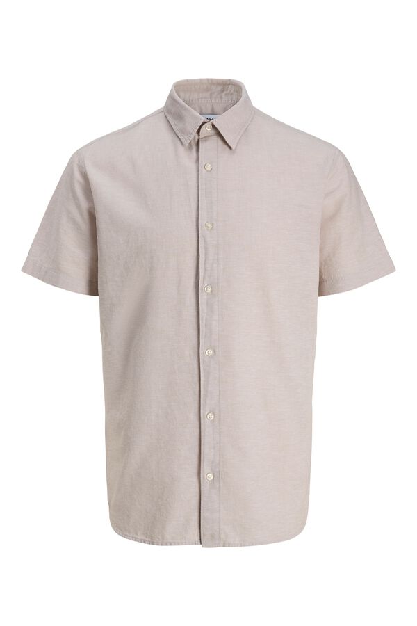 Jack & Jones Camisa regular fit em linho cru