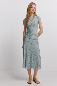 Springfield Vestido midi frunces