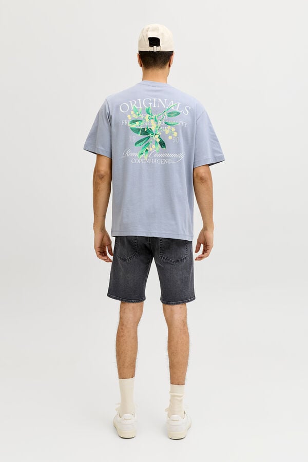 Jack & Jones Bermuda regular stone wash preto