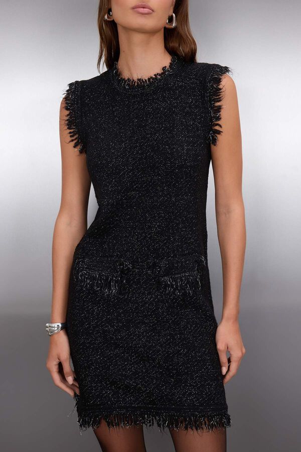 Trendyol Vestido mini sem mangas preto