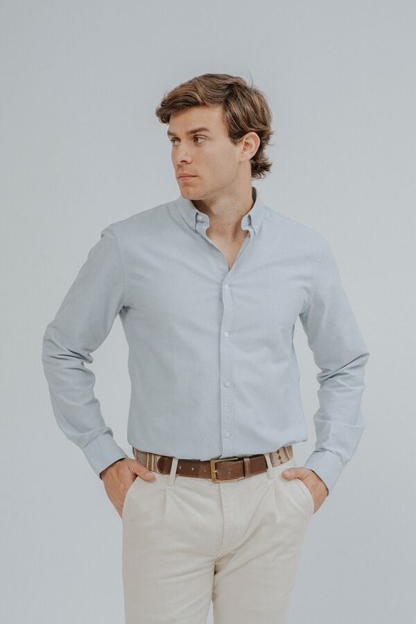 Celopman Camisa oxford verde