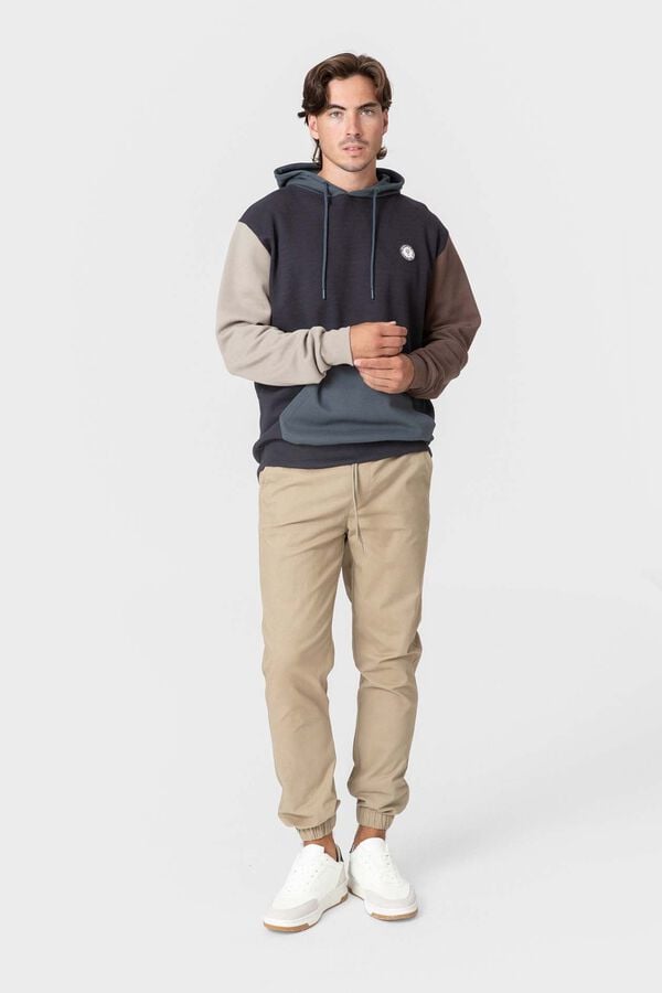 Celopman Sweatshirt com capuz e pain&eacute;is azul