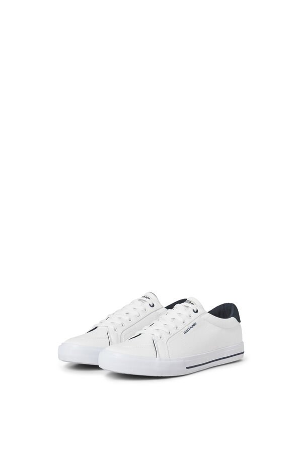 Jack & Jones Chinelos de lona com sola de borracha branco