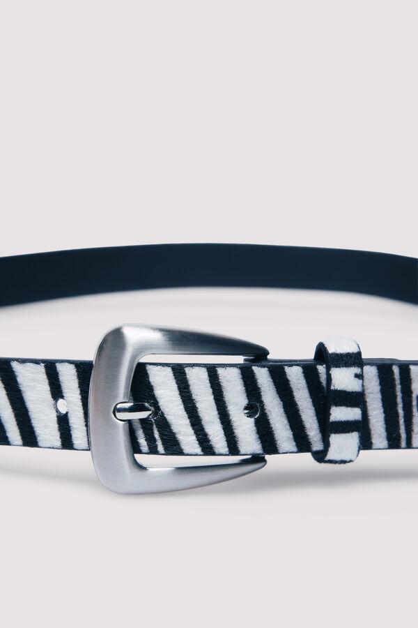 Springfield Cinto fino de zebra preto