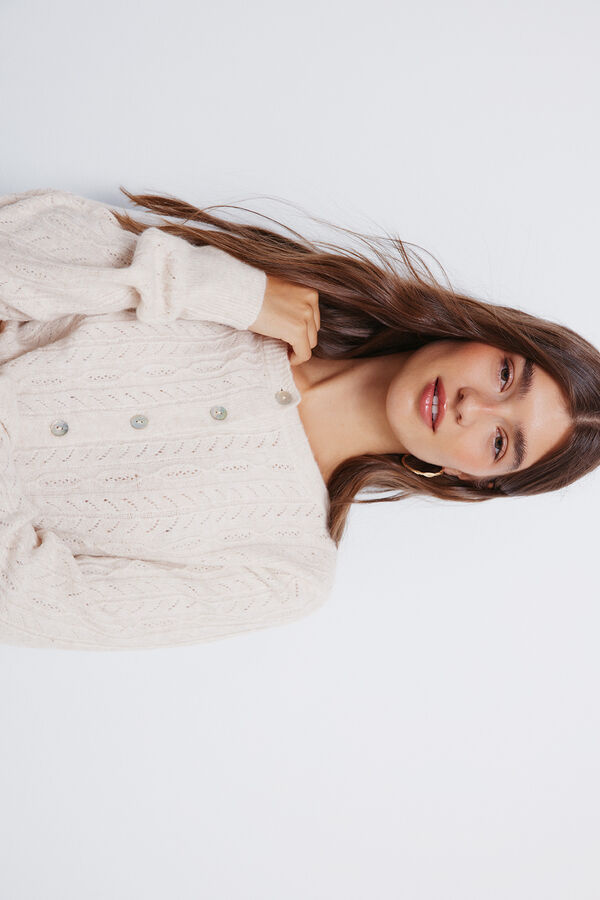 Springfield Cardigan Pointelle branco