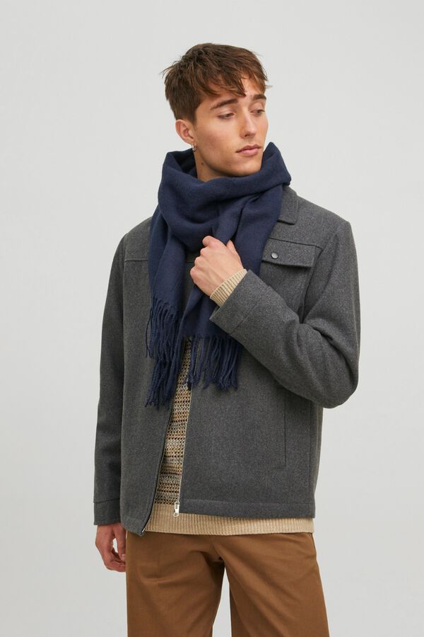 Jack & Jones Cachecol em acr&iacute;lico azul