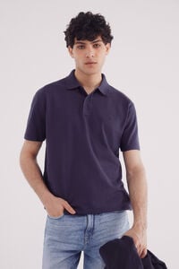 Springfield Polo piqué de cor extravagante de regular fit