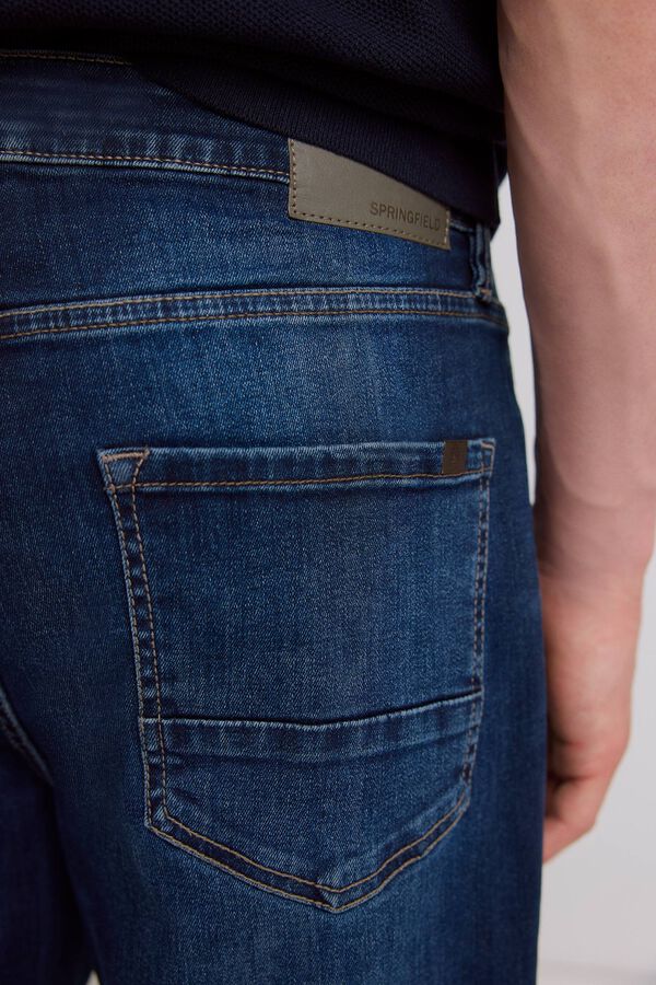 Springfield Jeans slim fit azul muito escuro azul