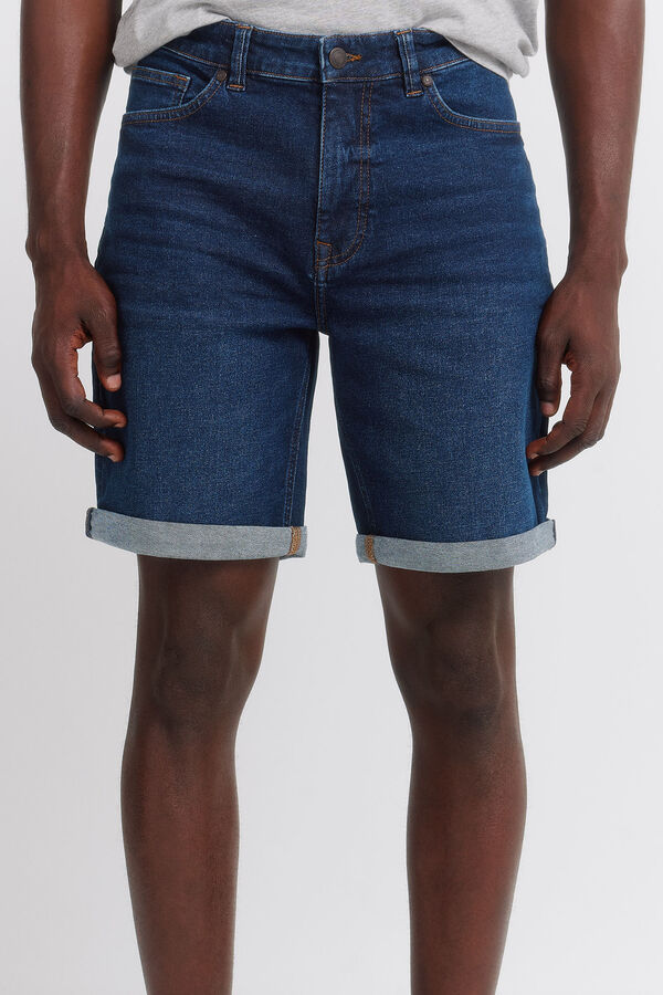 Springfield Bermudas slim fit leve de ganga azul