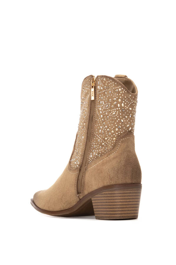 XTI Bota de cowboy com tachas bege