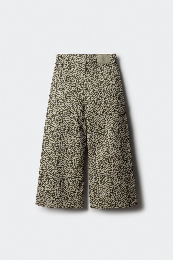 Springfield Kids culotte com estampa animal para meninas castanho