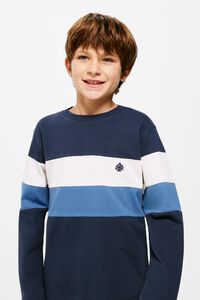 Springfield T-shirt color block menino azul