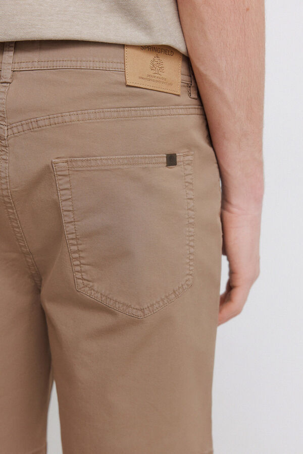 Springfield Bermudas leve 5 bolsos lavagem regular fit cru
