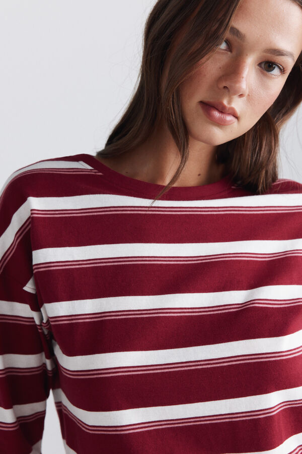Springfield T-shirt &agrave;s riscas vermelho