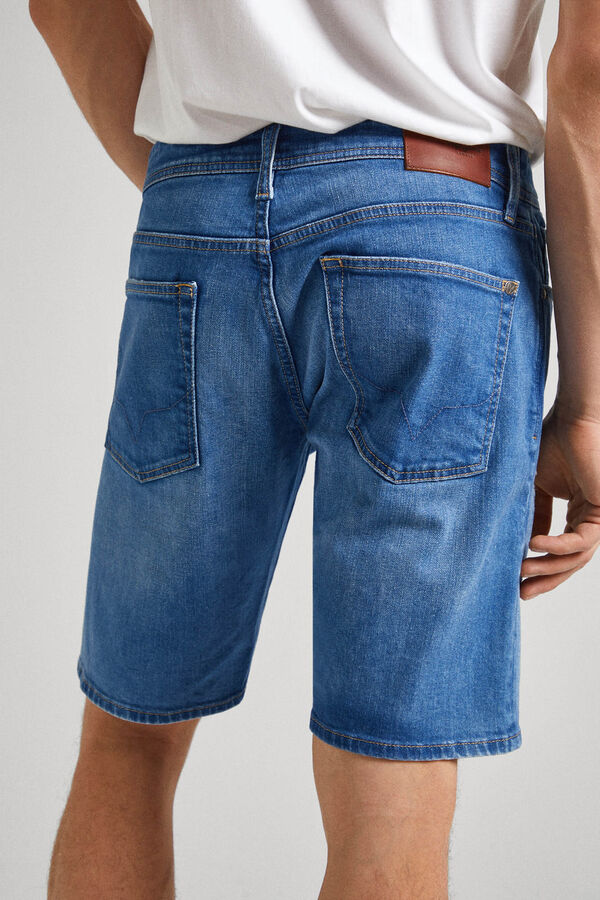 Springfield Taper Fit Denim Bermuda Shorts bluish