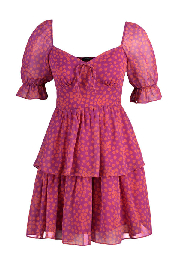 Trendyol Vestido mini com decote rosa