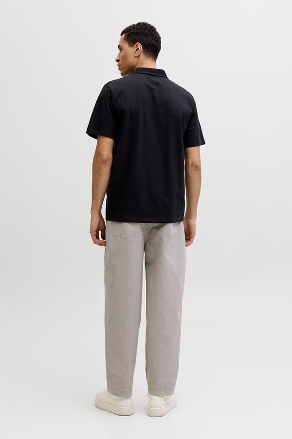 Jack & Jones Cotton regular fit polo shirt black