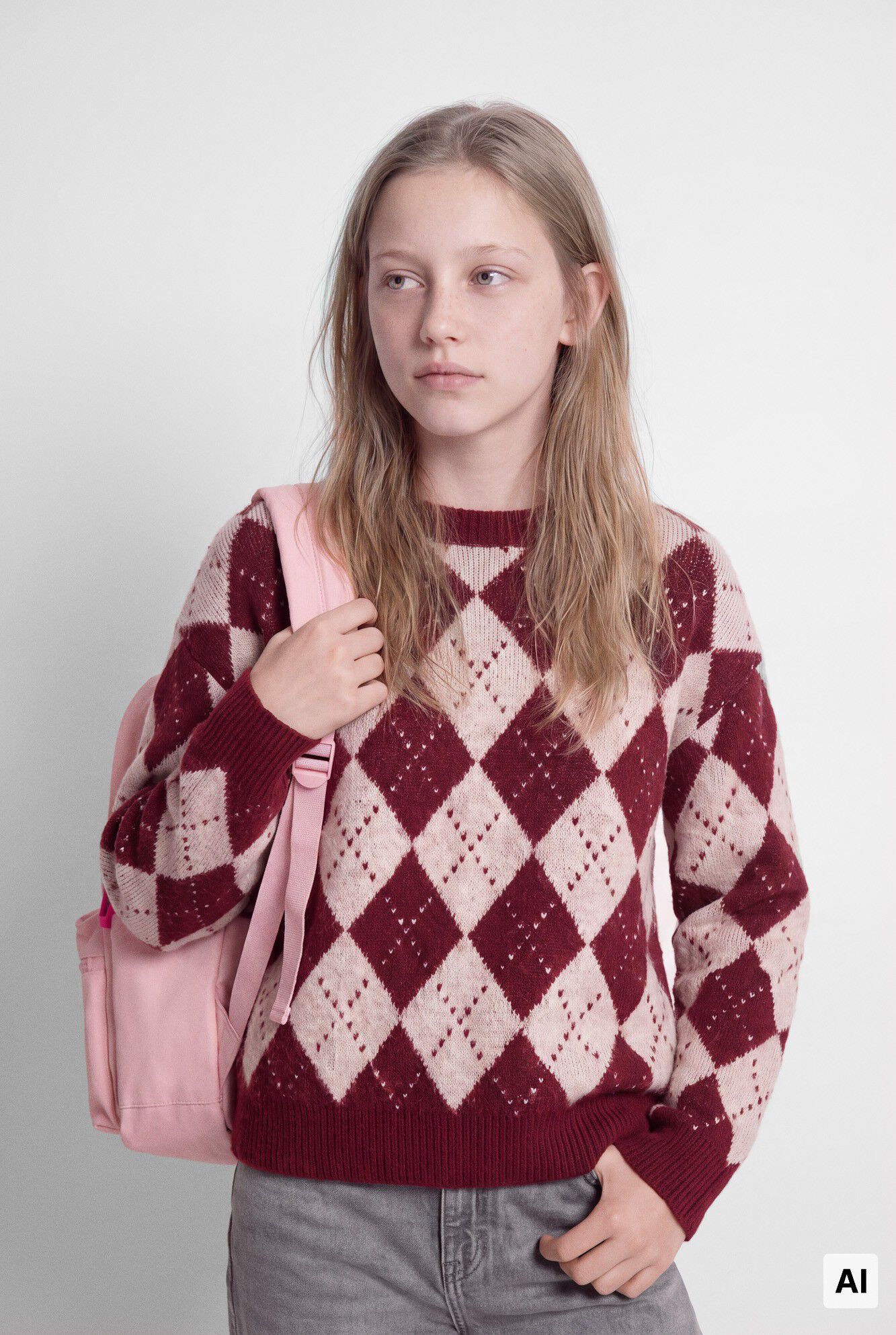 Springfield Kids Girl's argyle jumper