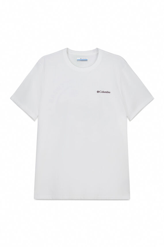 Camiseta con estampado de naturaleza en la espalda