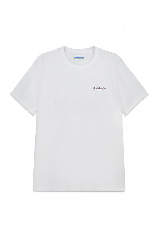 Columbia T-shirt com estampado de natureza nas costas branco