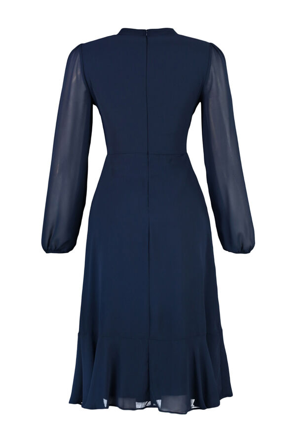 Trendyol Vestido midi de gola alta azul