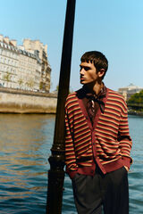 Springfield Cardigan com casaco de malha em botões vermelho