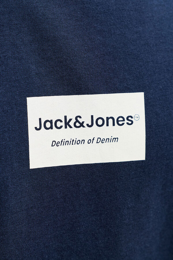 Jack & Jones T-shirt manga curta em algod&atilde;o azul