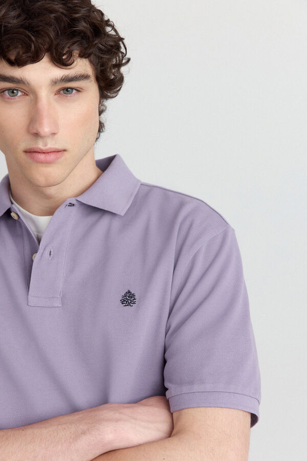 Springfield Polo piqu&eacute; b&aacute;sico Springfield regular fit rosa