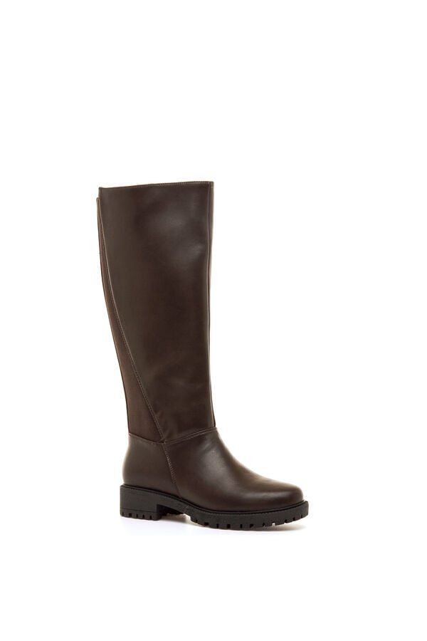 MTNG Botas de cano alto com sola dentada cru