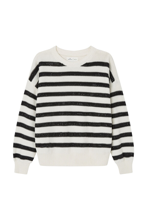 Springfield Striped crystals jumper natural