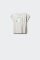 Springfield Kids T-shirt de manga curta borboleta lantejoulas menina cinzento