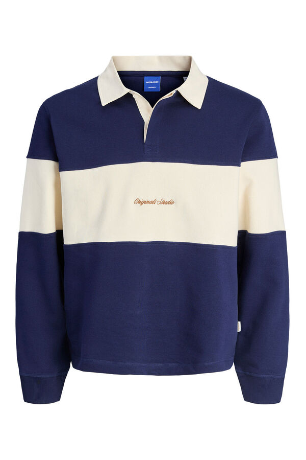 Jack & Jones Sweatshirt polo com listras azul