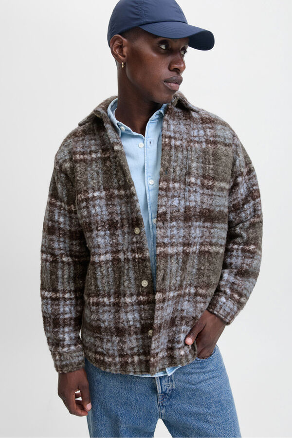 Jack & Jones Sobrecamisa xadrez cru