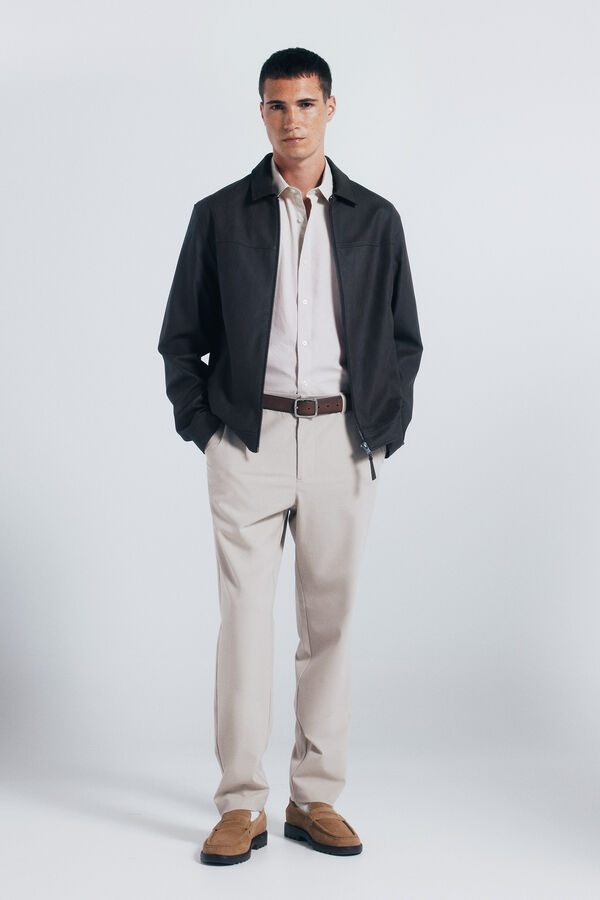 Springfield Camisa de algodão com debrum cru